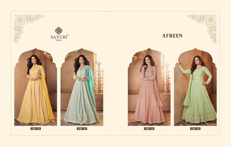 Sayuri Designer Afreen Real Georgette Wedding Wear Beautiful Collections Of Salwar Suits
