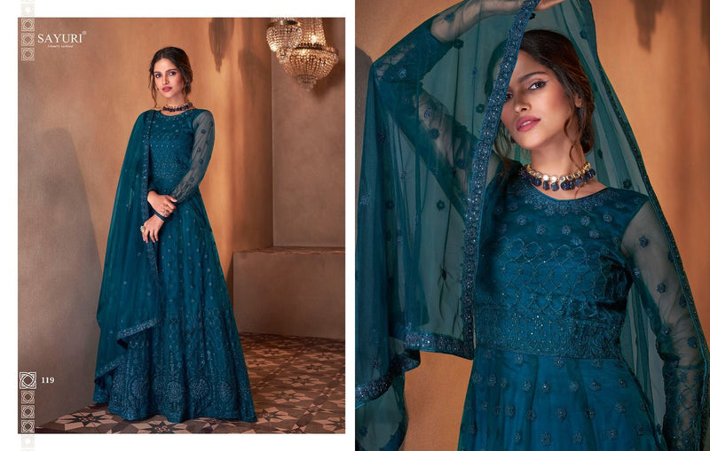 Sayuri Designer Majesty Butterfly Net Full Embroidery Work Fancy Designer Partywear Salwar Kameez