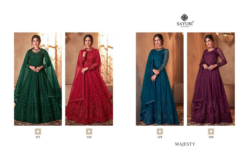 Sayuri Designer Majesty Butterfly Net Full Embroidery Work Fancy Designer Partywear Salwar Kameez