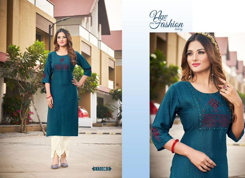 Kalaroop Kajree Fashion Score Rayon Fancy Stytlish Party Wear Kurtis