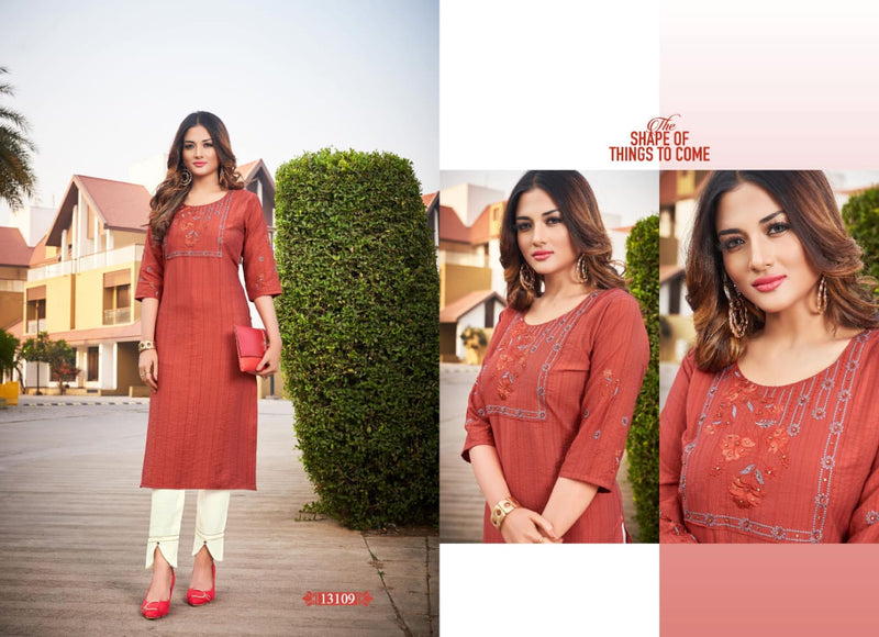 Kalaroop Kajree Fashion Score Rayon Fancy Stytlish Party Wear Kurtis