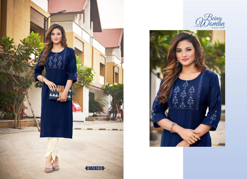 Kalaroop Kajree Fashion Score Rayon Fancy Stytlish Party Wear Kurtis