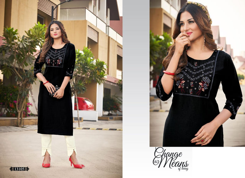 Kalaroop Kajree Fashion Score Rayon Fancy Stytlish Party Wear Kurtis