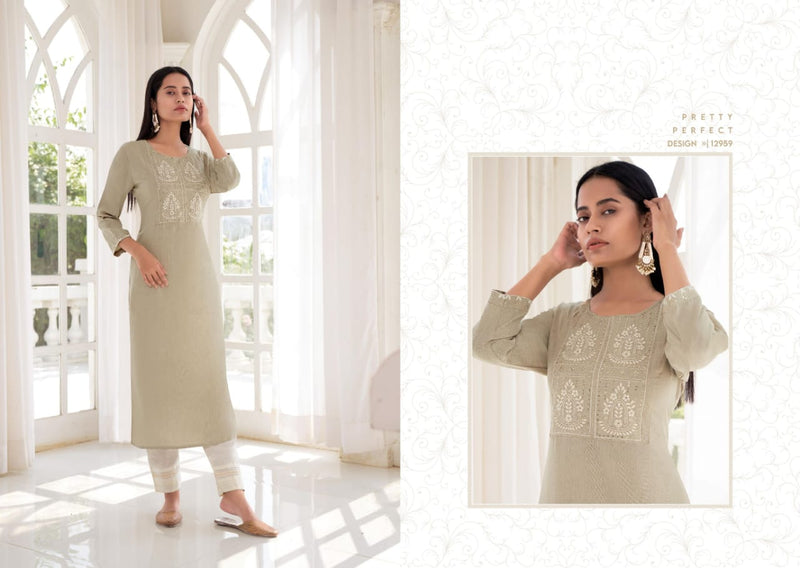 Kalaroop Kajree Seagull Rayon Designer Straight Party Wear Kurtis