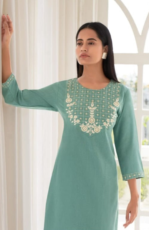 Kalaroop Kajree Seagull Rayon Designer Straight Party Wear Kurtis