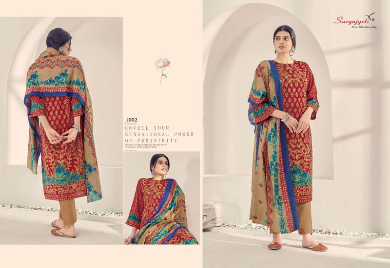 Surya Jyoti Seerat Vol 1 Cambric Cotton Fancy Party Wear Ready Made Salwar Suits With Digital Print