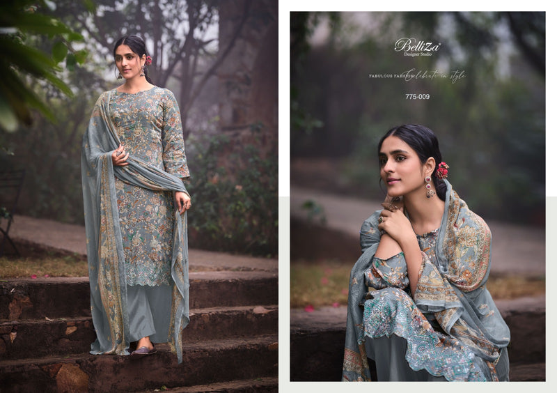 Belliza Designer Studio Seerat Vol 2 Heavy Jam Cotton Digital Print Exclusive Boring Daman Embroidery Work Designer Partywear Salwar Suit