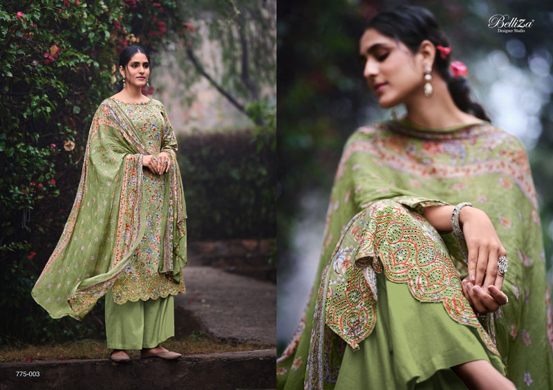 Belliza Designer Studio Seerat Vol 2 Heavy Jam Cotton Digital Print Exclusive Boring Daman Embroidery Work Designer Partywear Salwar Suit