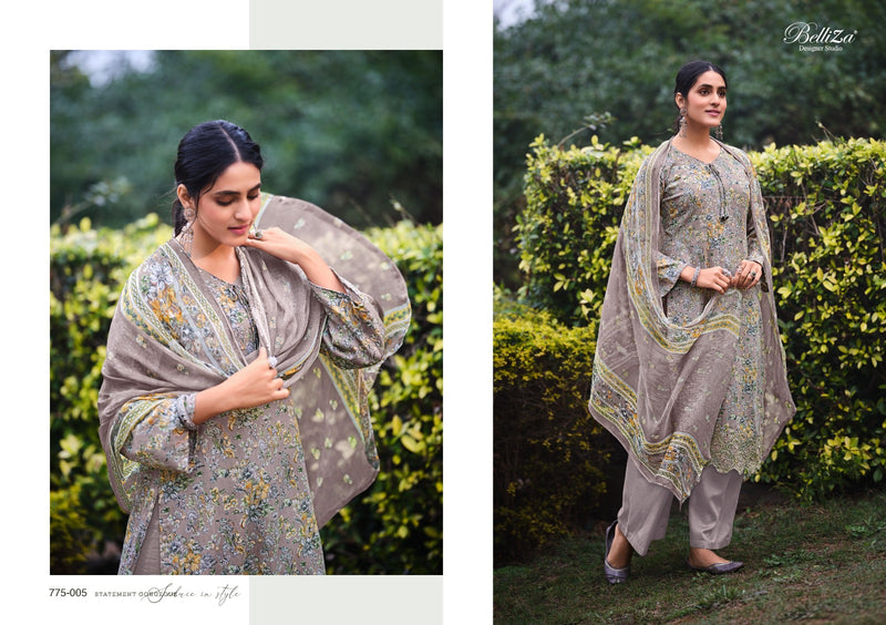 Belliza Designer Studio Seerat Vol 2 Heavy Jam Cotton Digital Print Exclusive Boring Daman Embroidery Work Designer Partywear Salwar Suit