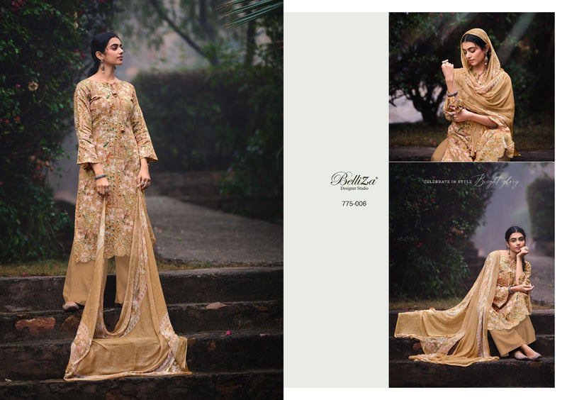 Belliza Designer Studio Seerat Vol 2 Heavy Jam Cotton Digital Print Exclusive Boring Daman Embroidery Work Designer Partywear Salwar Suit