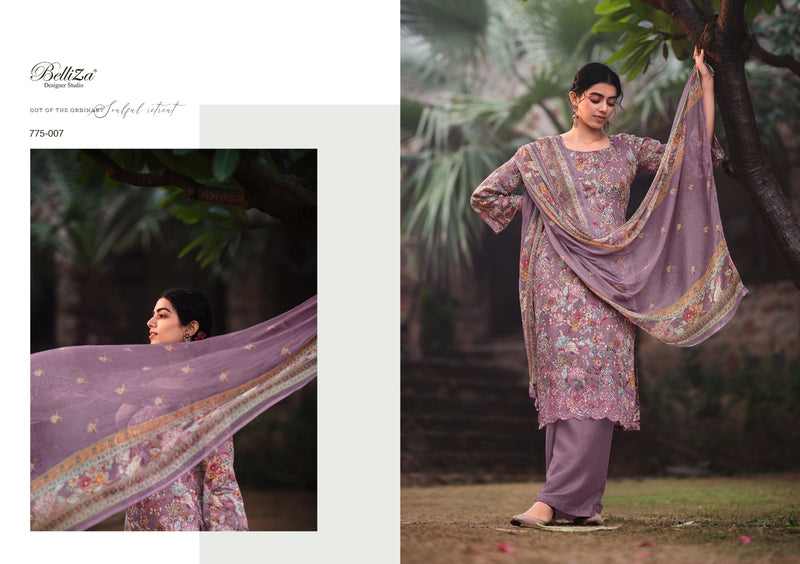 Belliza Designer Studio Seerat Vol 2 Heavy Jam Cotton Digital Print Exclusive Boring Daman Embroidery Work Designer Partywear Salwar Suit
