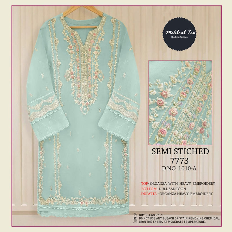 Mehboob Tex Semi Vol 1 Organza With Embroidery Work Stylish Designer Pakistani Salwar Suit