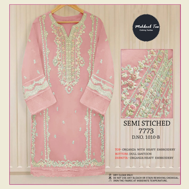 Mehboob Tex Semi Vol 1 Organza With Embroidery Work Stylish Designer Pakistani Salwar Suit