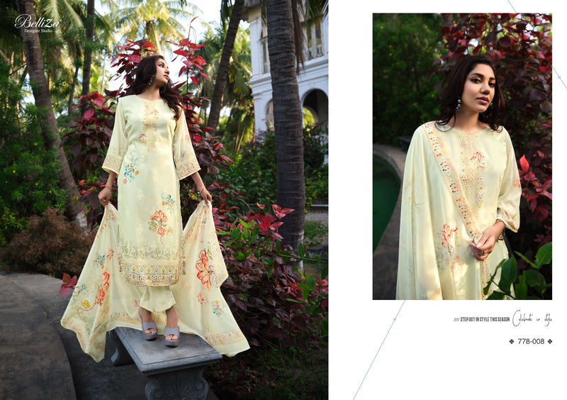 Belliza Designer Senora Jam Cotton Digital Print Exclusive Embroidery Work Designer Printed Salwar Kameez