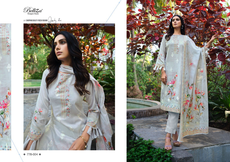 Belliza Designer Senora Jam Cotton Digital Print Exclusive Embroidery Work Designer Printed Salwar Kameez
