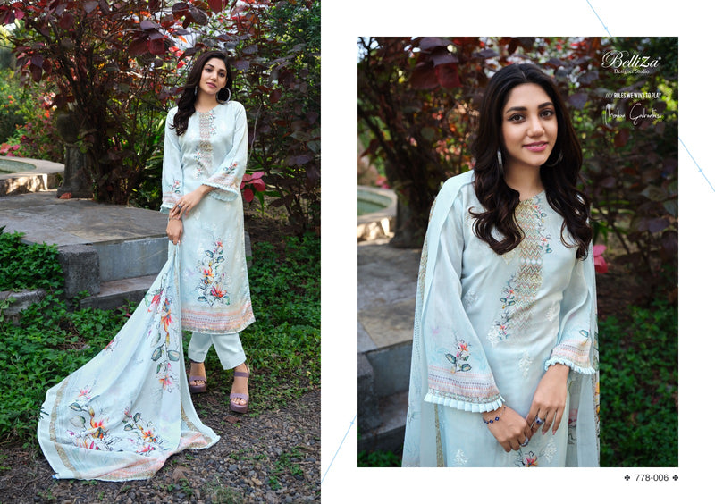 Belliza Designer Senora Jam Cotton Digital Print Exclusive Embroidery Work Designer Printed Salwar Kameez