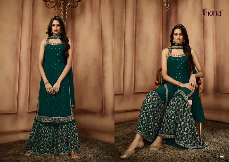 Fiona Senorita Georgette With Heavy Embroidery Work Stylish Designer Wedding Wear Long Kurti