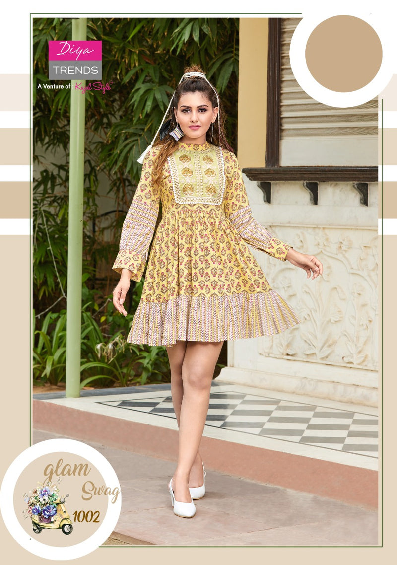 Diya trends Senorita Vol 1 Pure Cotton With Embroidery Work stylish Designer Party Wear Fancy Kurti