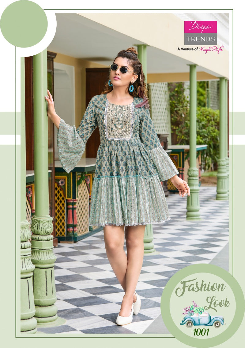 Diya trends Senorita Vol 1 Pure Cotton With Embroidery Work stylish Designer Party Wear Fancy Kurti
