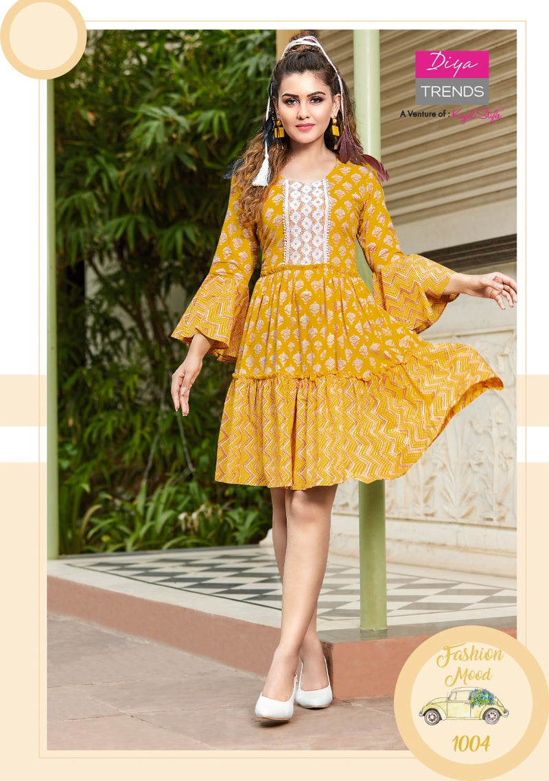 Diya trends Senorita Vol 1 Pure Cotton With Embroidery Work stylish Designer Party Wear Fancy Kurti