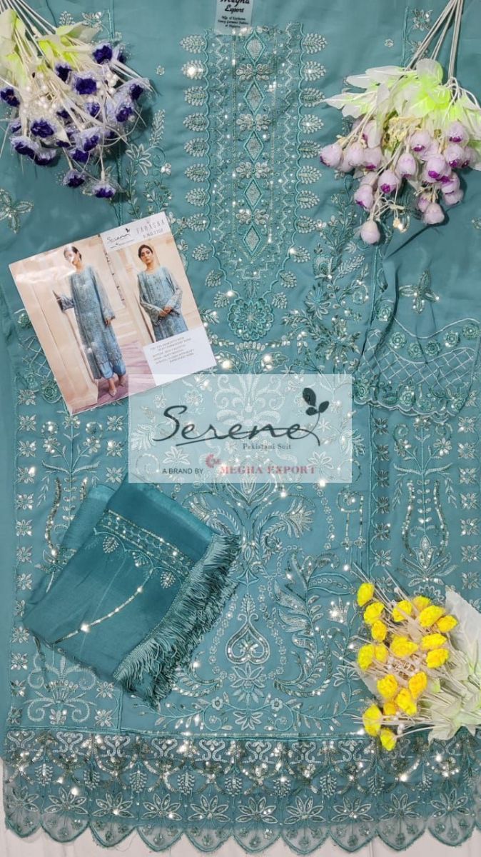 Serene Farasha Dno 3702 Fox Georgette Stylish Designer Party Wear Pakistani Style Salwar Suit
