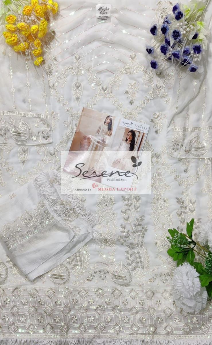 Serene Farasha Dno 3703 Fox Georgette Stylish Designer Party Wear Pakistani Style Salwar Suit