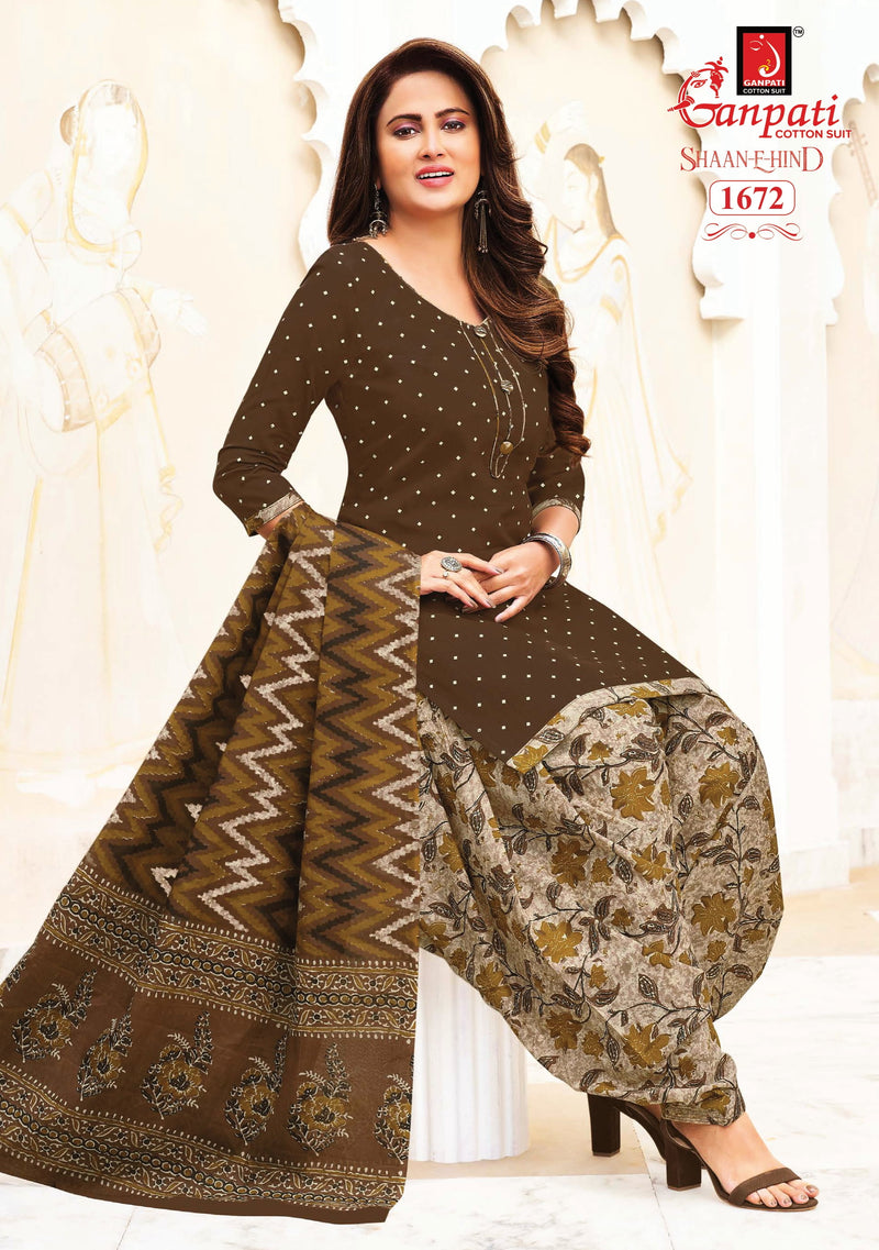Ganpati Shaan E Hind Vol 5 Pure Cotton With Printed Work Stylish Designer Casual Wear Salwar Suit