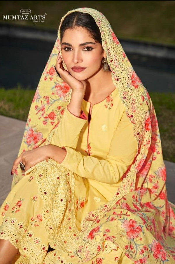 Mumtaz Arts Shades Of Summer Lawn With Embroidery Designer Party Wear Salwar Kameez