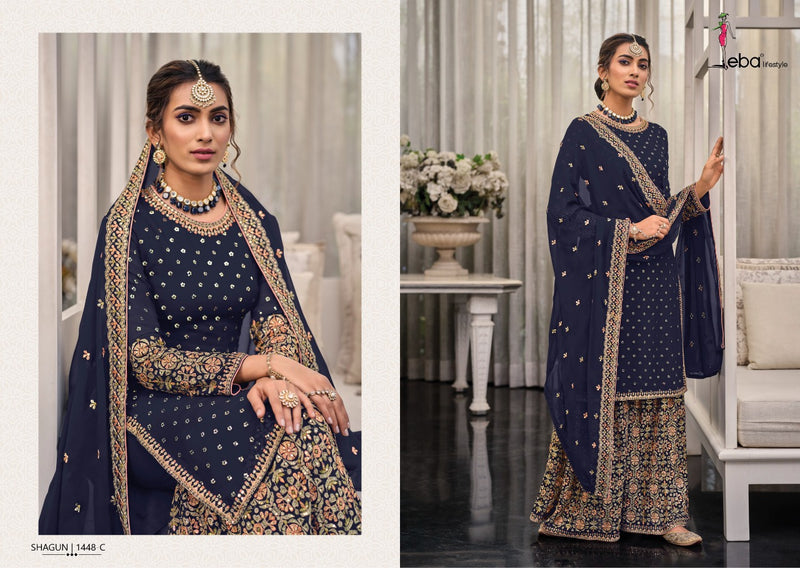 Eba Lifestyle Shagun Vol 3 Georgette With Embroidery Work Stylish Designer Fancy Salwar Kameez