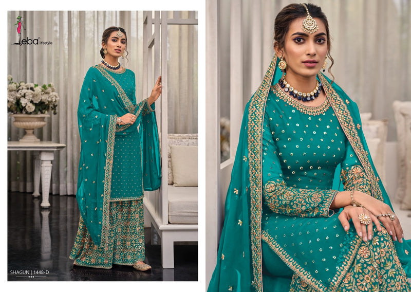 Eba Lifestyle Shagun Vol 3 Georgette With Embroidery Work Stylish Designer Fancy Salwar Kameez