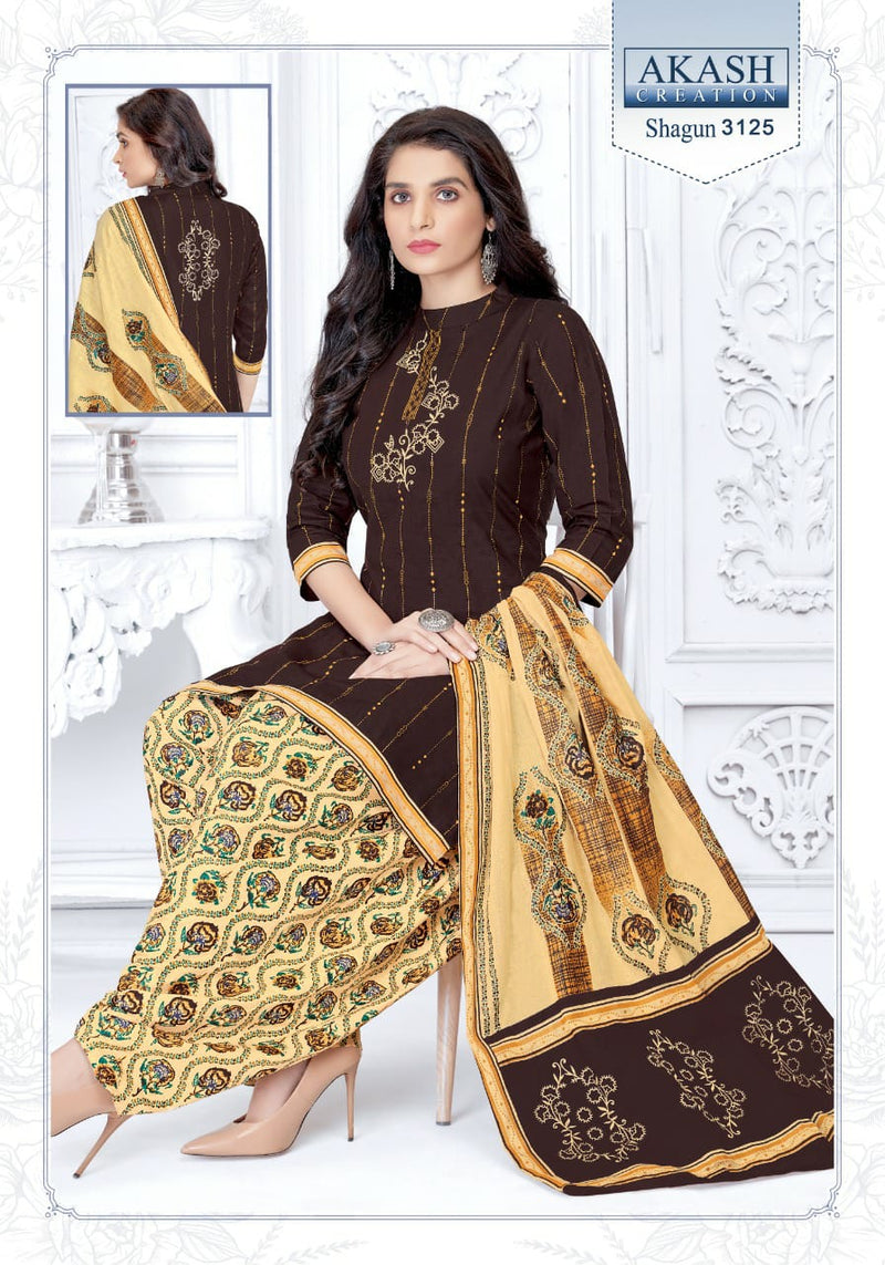 Akash Creation Shagun Vol 31 Cotton Printed Patiyala Style Daily Wear Salwar Kameez