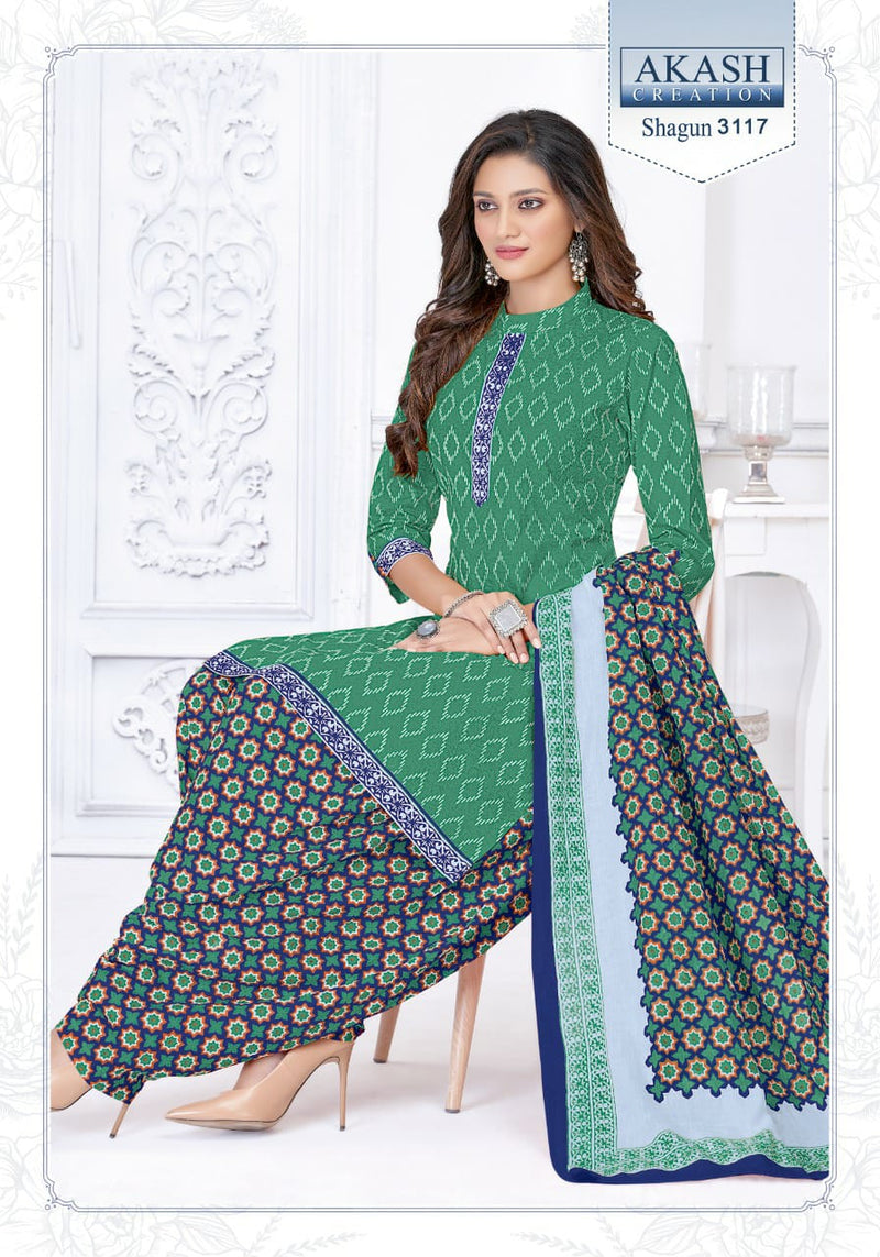 Akash Creation Shagun Vol 31 Cotton Printed Patiyala Style Daily Wear Salwar Kameez
