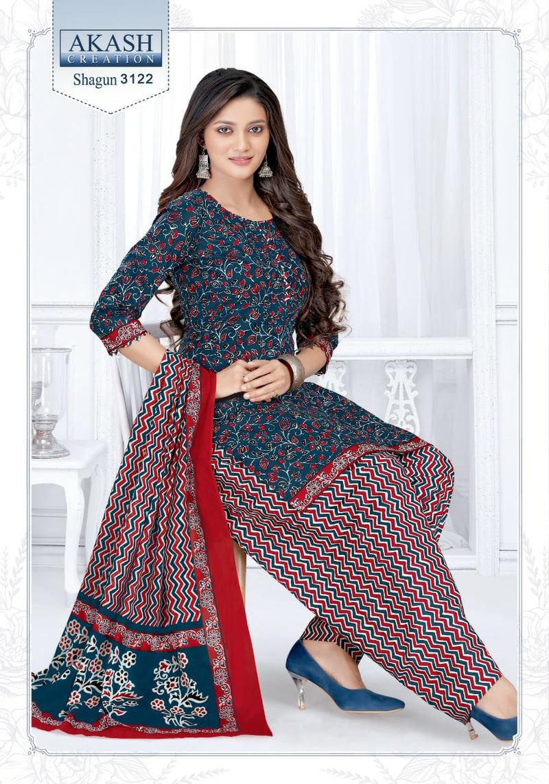 Akash Creation Shagun Vol 31 Cotton Printed Patiyala Style Daily Wear Salwar Kameez
