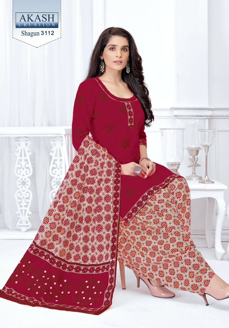 Akash Creation Shagun Vol 31 Cotton Printed Patiyala Style Daily Wear Salwar Kameez