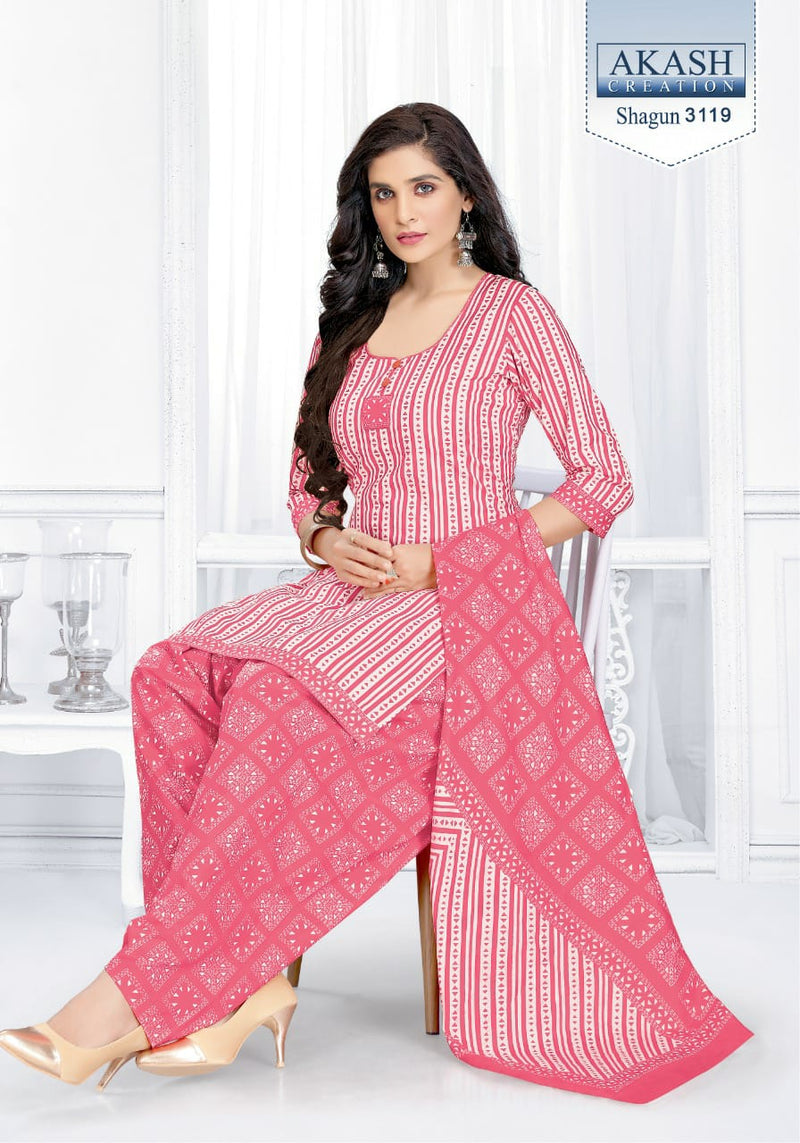 Akash Creation Shagun Vol 31 Cotton Printed Patiyala Style Daily Wear Salwar Kameez