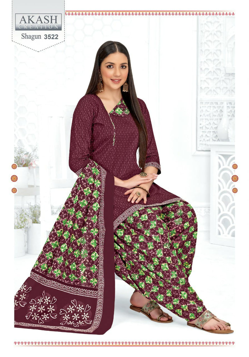 Akash Creation Shagun Vol 35 Pure Cotton With Heavy Beautiful Work Stylish Designer Casual Look Fancy Salwar Kameez