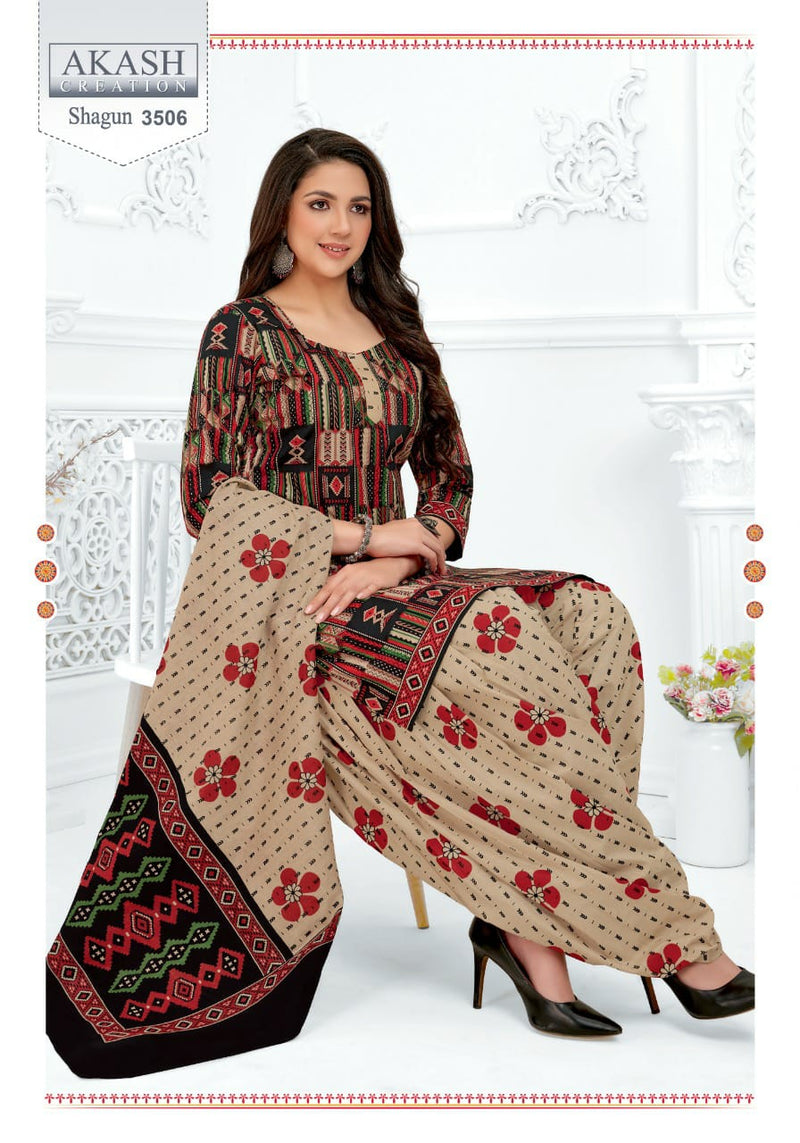 Akash Creation Shagun Vol 35 Pure Cotton With Heavy Beautiful Work Stylish Designer Casual Look Fancy Salwar Kameez