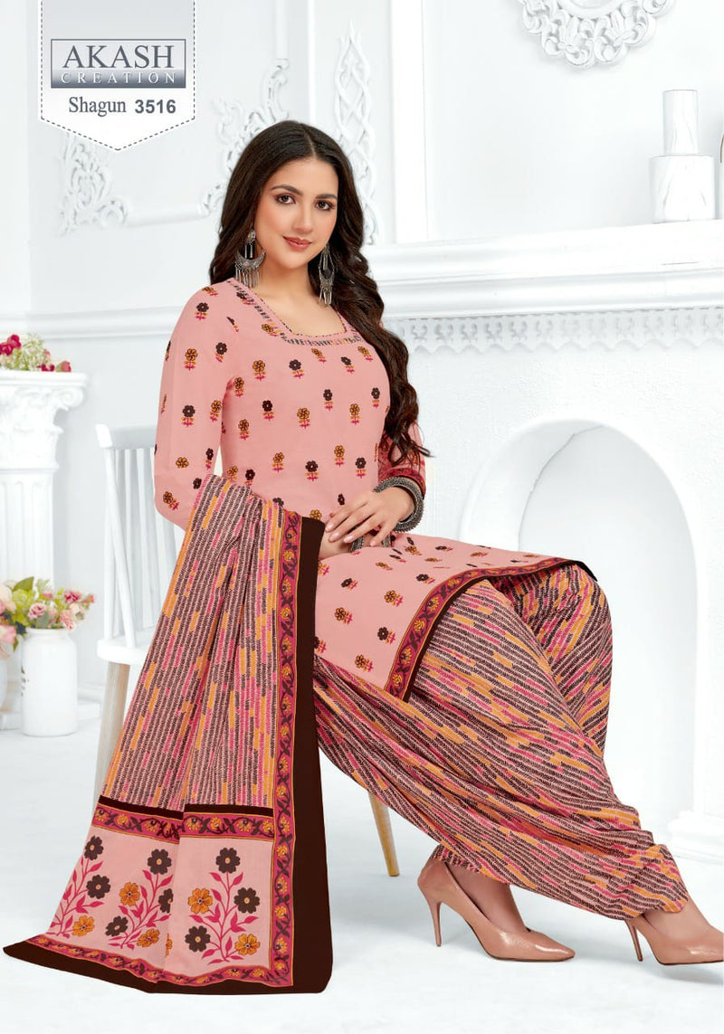 Akash Creation Shagun Vol 35 Pure Cotton With Heavy Beautiful Work Stylish Designer Casual Look Fancy Salwar Kameez