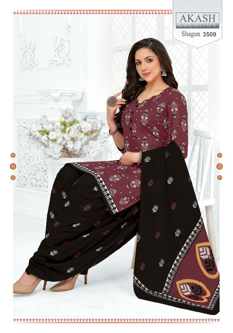 Akash Creation Shagun Vol 35 Pure Cotton With Heavy Beautiful Work Stylish Designer Casual Look Fancy Salwar Kameez