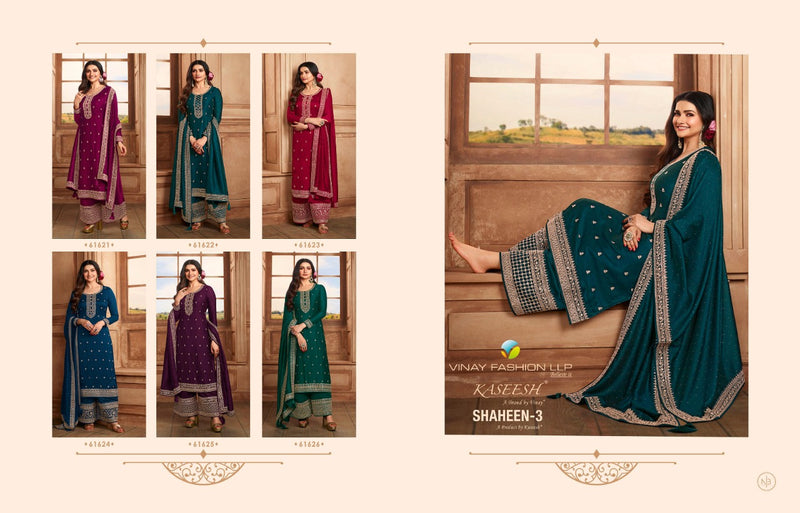 Vinay Fashion Shaheen Vol 3 Georgette With Heavy Embroidery Work Stylish Designer Festive Wear Salwar Kameez