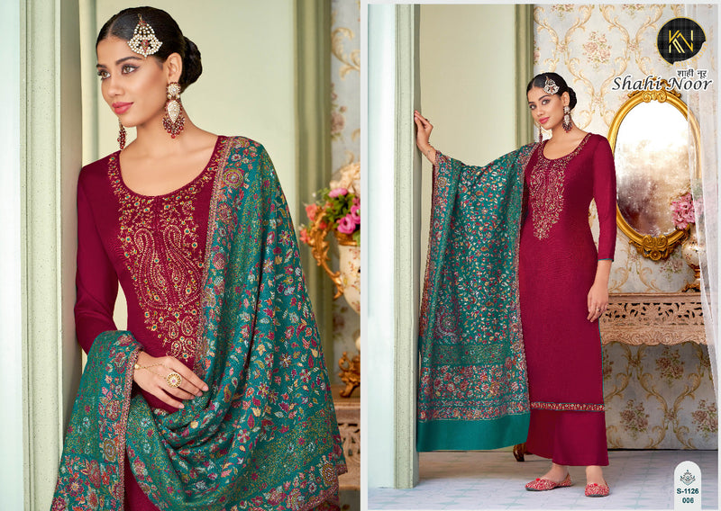 Alok Suit Shahi Noor Pashmina With Heavy Embroidery Work Stylish Designer Casual Wear Salwar Kameez