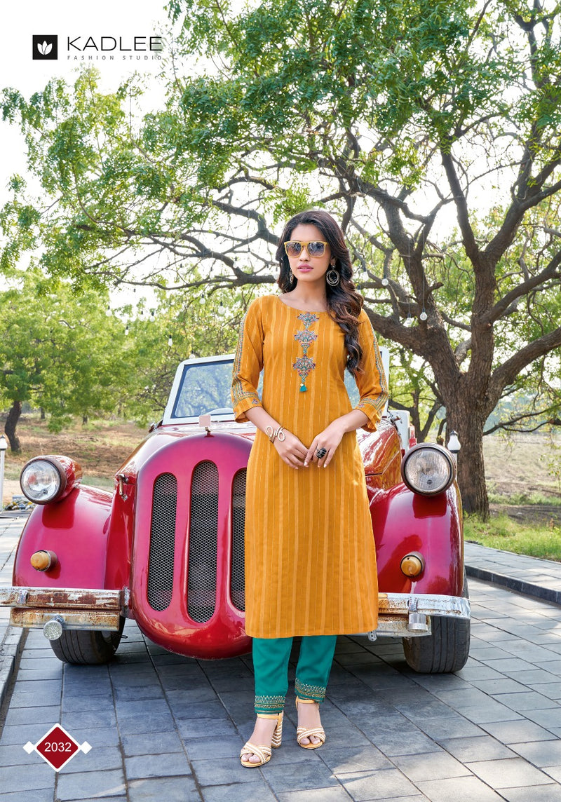 Kadlee Fashion Shalinee Vol 3 Nylon Viscose Fancy Party Wear Kurtis