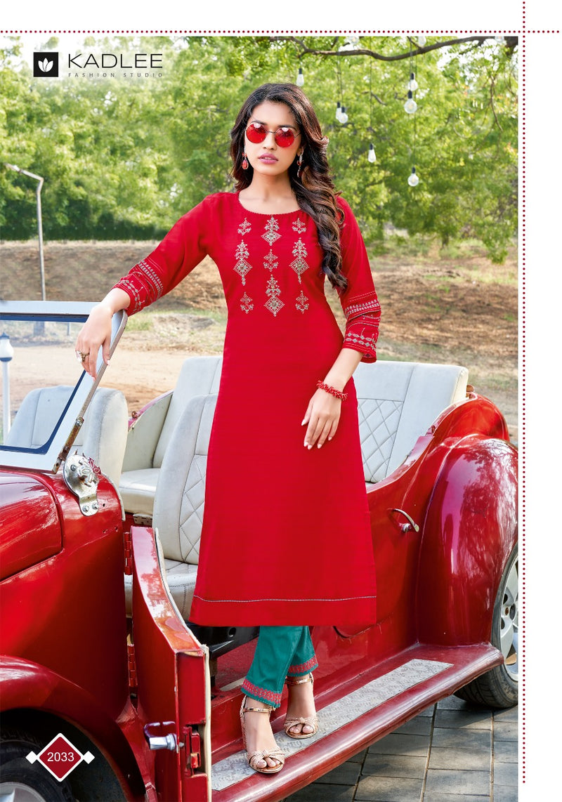 Kadlee Fashion Shalinee Vol 3 Nylon Viscose Fancy Party Wear Kurtis