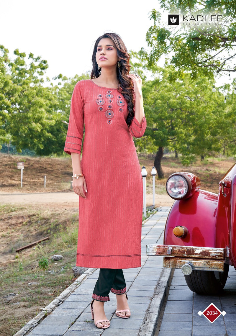 Kadlee Fashion Shalinee Vol 3 Nylon Viscose Fancy Party Wear Kurtis
