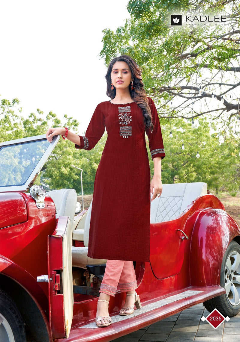 Kadlee Fashion Shalinee Vol 3 Nylon Viscose Fancy Party Wear Kurtis