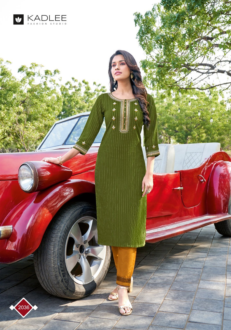 Kadlee Fashion Shalinee Vol 3 Nylon Viscose Fancy Party Wear Kurtis