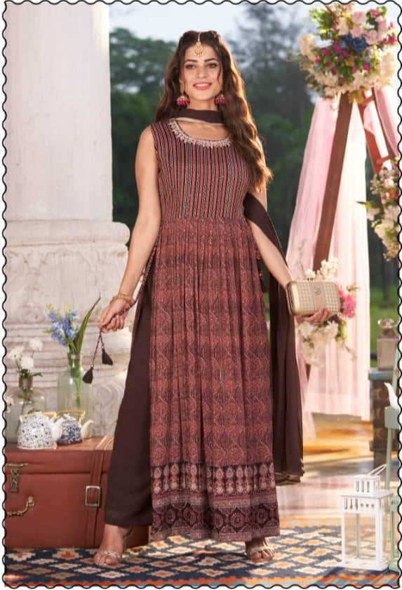 Tattva Shanaya Georgette With Heavy Embroidery Work Stylish Designer Party Wear Fancy Kurti