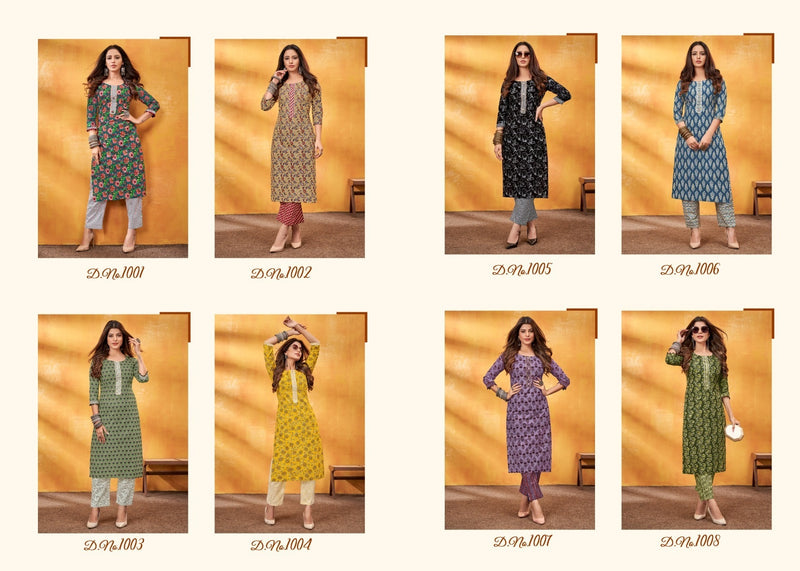 Balaji Shanaya Pure Cotton With Printed Work Stylish Designer Casual Look Fancy Kurti