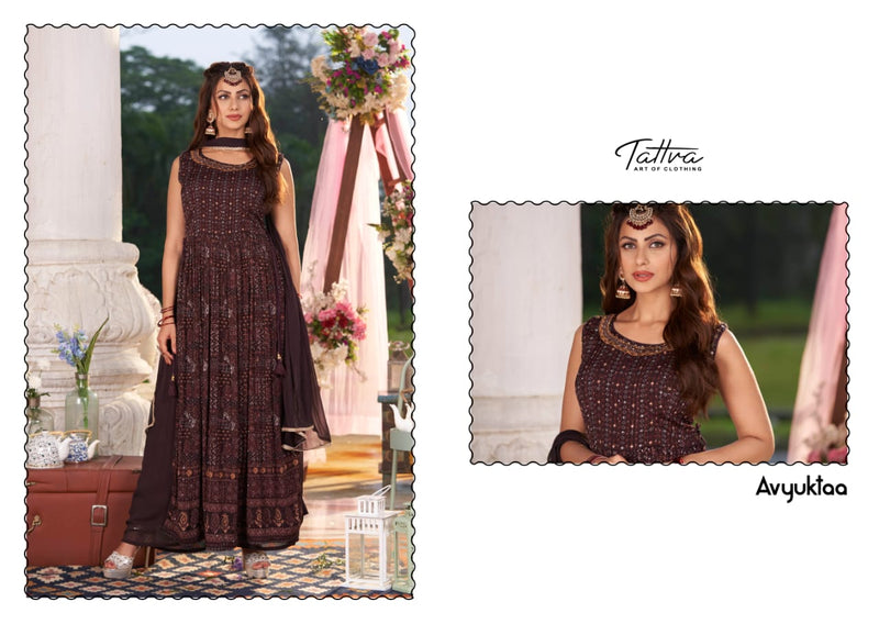Tattva Shanaya Georgette With Heavy Embroidery Work Stylish Designer Party Wear Fancy Kurti
