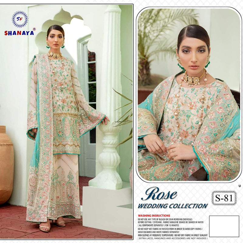 Shanaya Rose S 81 Fox Georgette Bridal Wear Salwar Suit